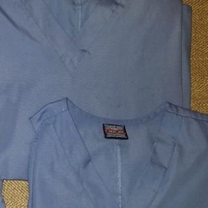 Set of 2 Ceil Blue Scrub Tops